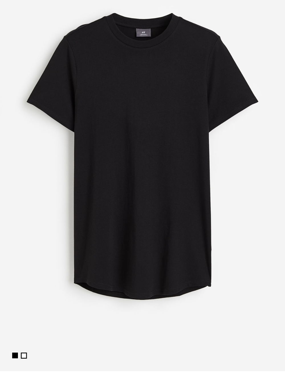 H&M Black Short-Sleeve Crew Neck T-Shirt
